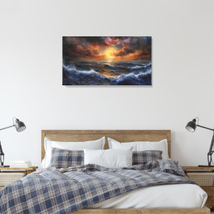 Arte de Canvas Sunset Ocean