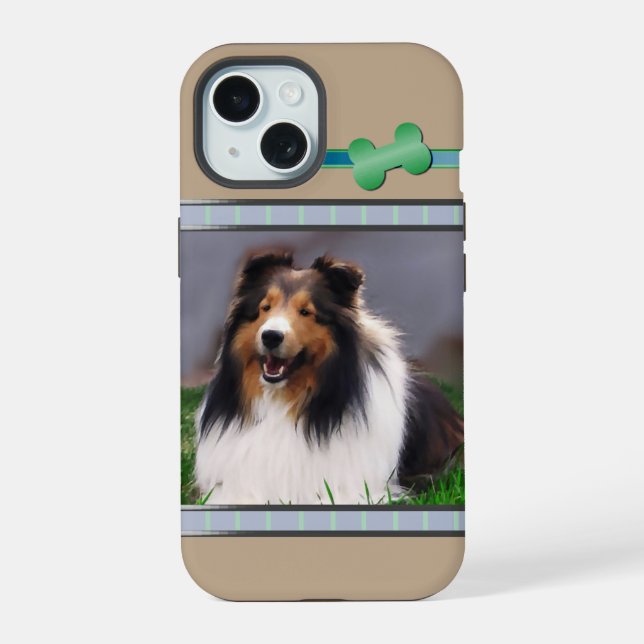 Arte de Cão Cão Cachorro-Moderno Shetland (Verso)