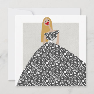 Arte de cartão de ilustração de moda ultra feminin