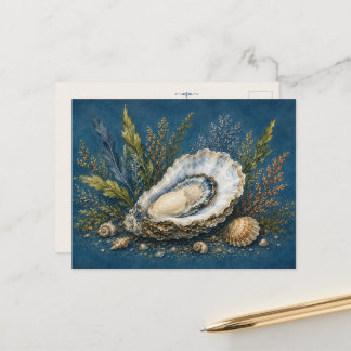 Arte de cartão postal de água-marinha inspirada em