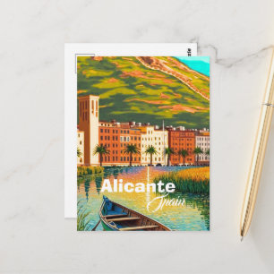 Arte de cartão postal de viagem Alicante Espanha,