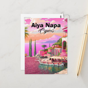 Arte de Cartão Postal de Viagem de Aiya Napa, Arte