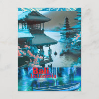 Arte de cartão postal de viagem de Bali, horizonte