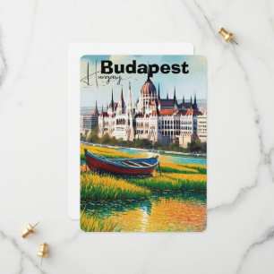 Arte de cartão postal de viagem de Budapeste, cart