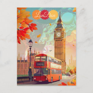 Arte de Cartão Postal de Viagem de Londres, Arte d