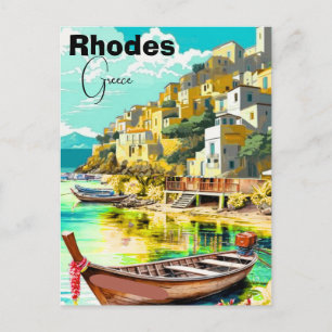 Arte de Cartão Postal de Viagem de Rodes Grécia, C