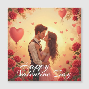 Arte de Casal Feliz Dia dos Namorados Romântico