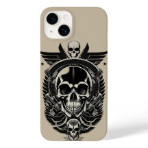 Arte de Caveira Gótica com Detalhes Intrincados