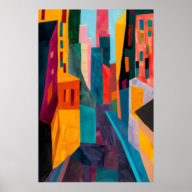 Arte de Cidade Inspirada em Matisse Impressão Colo (Frente)