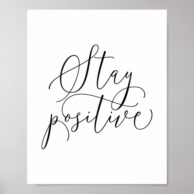 Arte de Citação Motivacional Poster | Mantenha-se  (Frente)