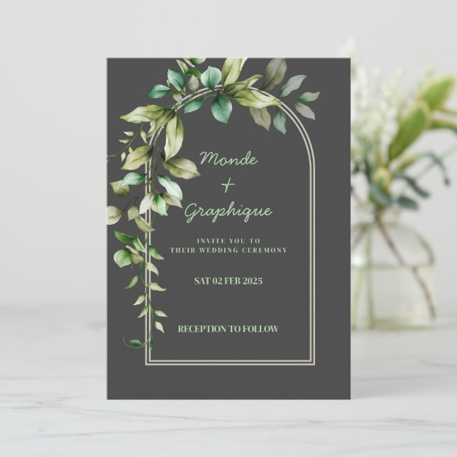 Arte de Convites de Casamento (Em pé/Frente)