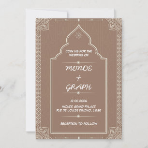 Arte de Convites para Casamento Islâmico
