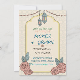 Arte de Convites para Casamento Islâmico