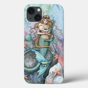 Arte de Fantasia de Sereia Bebê Mãe Eterna Amor