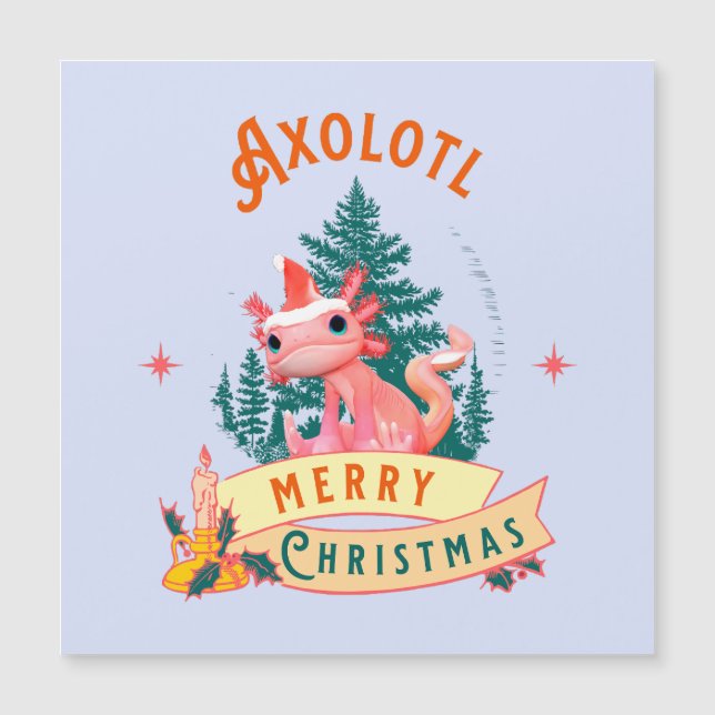 Arte de Férias de Natal Axolote Fofo (Frente)