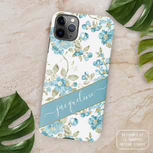 Arte de Flores Azul Água-marinha Verde Sage Person