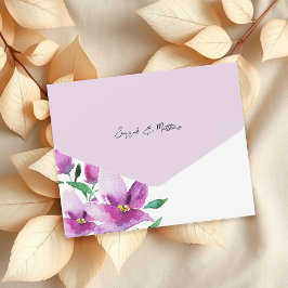 Arte de Flores em Aquarela Elegante em Violeta