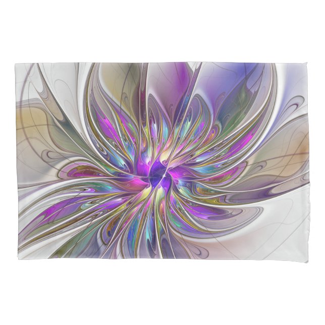 Arte de fractal abstrato colorido e energético Flo (Frente)