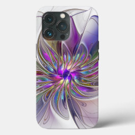 Arte de Fractal Abstrato Floral Energético e Color