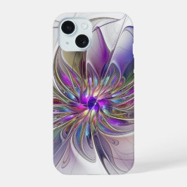 Arte de fractal abstrato floral energético e color