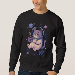 Arte de Gato Cósmico Fofo Caneca e Camiseta de C