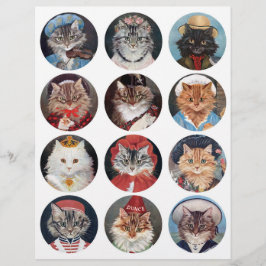 Arte de Gatos Vintage de G.I. Barnes Real (não IA)