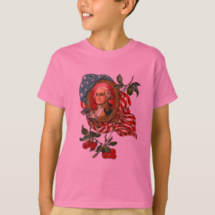Arte de George Washington do vintage no camiseta