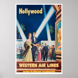 Arte de Hollywood Los Angeles Impressão Viagem Oci