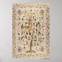 Arte de Impressão da Árvore da Vida Otomana Floral