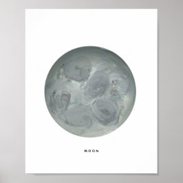 Arte de Impressão da Lua Pintada