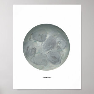 Arte de Impressão da Lua Pintada