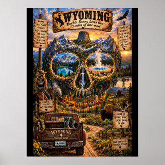 Arte de impressão de crânio de Wyoming | Estado de