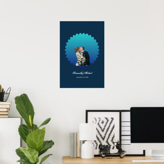 Arte de Impressão de Foto de Casamento Navy Person