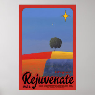Arte de Impressão de Paisagem Minimalista Inspirad