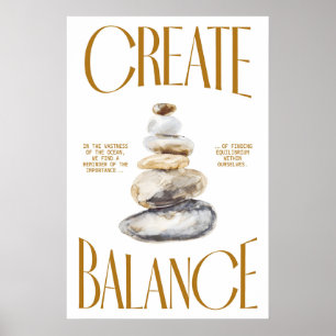 Arte de Impressão de Pedra Zen Meditação Inspirado