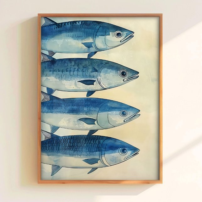 Arte de impressão de peixes azuis Sardinhas Impres (Criador carregado)