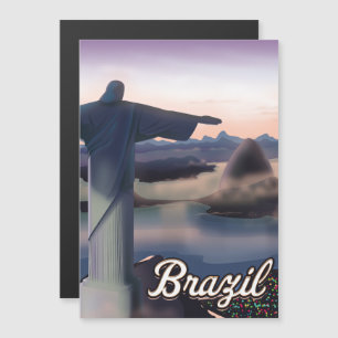 Arte de impressão de pôster de viagem do Brasil.