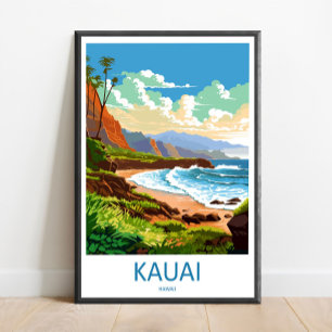 Arte de Impressão de Viagem Kauai Parede Kauai Enf