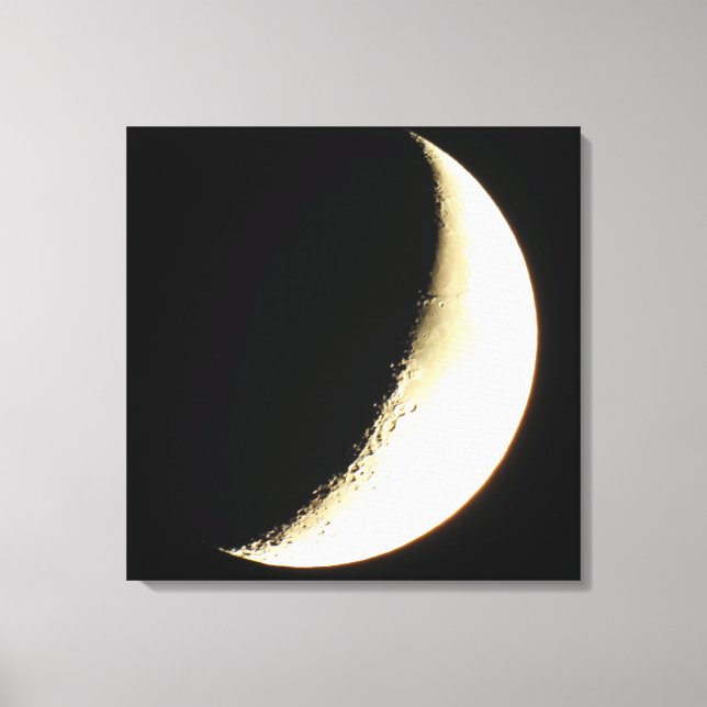 Arte de Impressão em Tela de Fotografia da Lua (Frente)