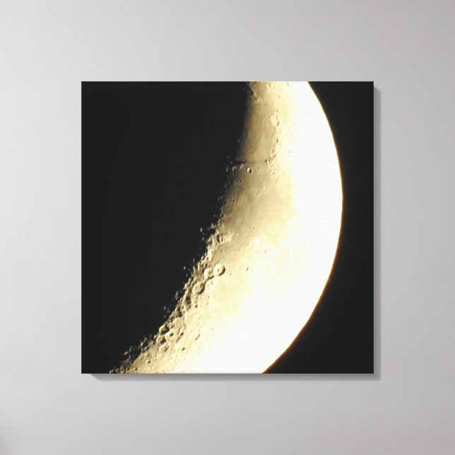 Arte de Impressão em Tela de Fotografia da Lua (Frente)