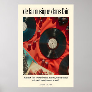 Arte de Impressão em Vinil com Citação Francesa Mú