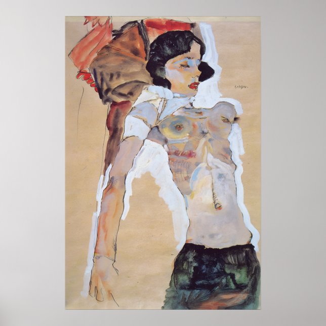 Arte de Impressão Expressionista Egon Schiele Casa (Frente)