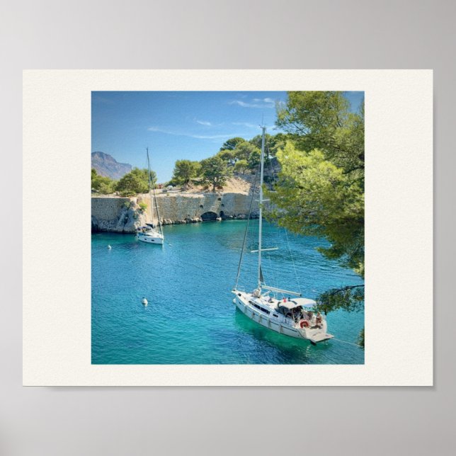 Arte de impressão fotográfica da Baía Turquesa & v (Frente)