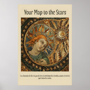 Arte de Impressão Mosaico Celestial Mitologia do S