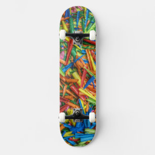 Arte de Lápis de Cera 1 Skateboard