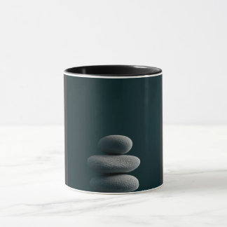Arte de Linha Abstrata Moderna Caneca Preta | Co M
