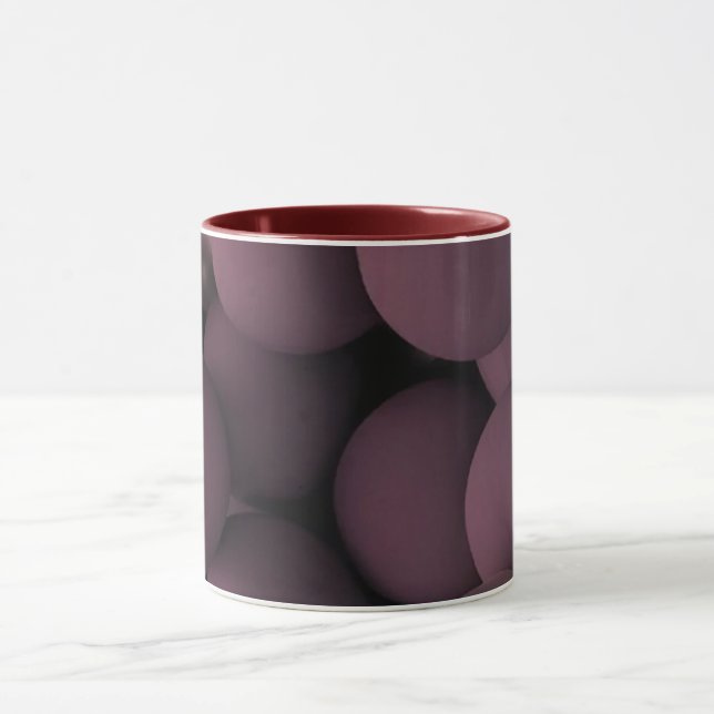 Arte de Linha Abstrata Moderna Caneca Preta | Co M (Centro)