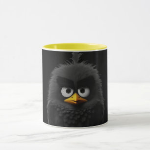 Arte de Linha Abstrata Moderna Caneca Preta   Co M