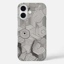 Arte de Linha Hexágonos Concentrados