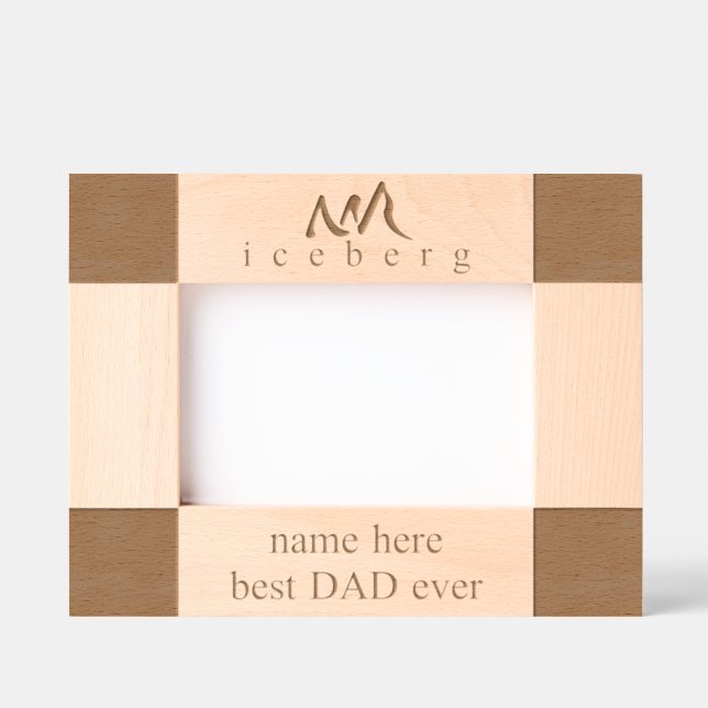 Arte de Linha Iceberg Personalizada do Melhor PAI (Front)